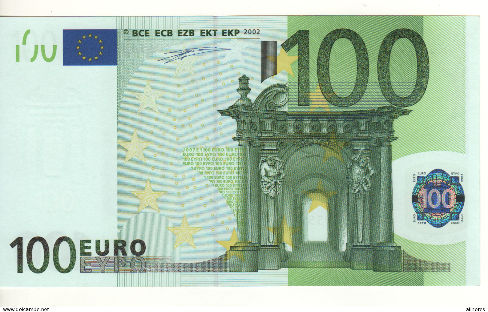 100 EURO  "S"   ITALY    Firma Duisenberg    J 007 E1   /  FDS - UNC - 100 Euro