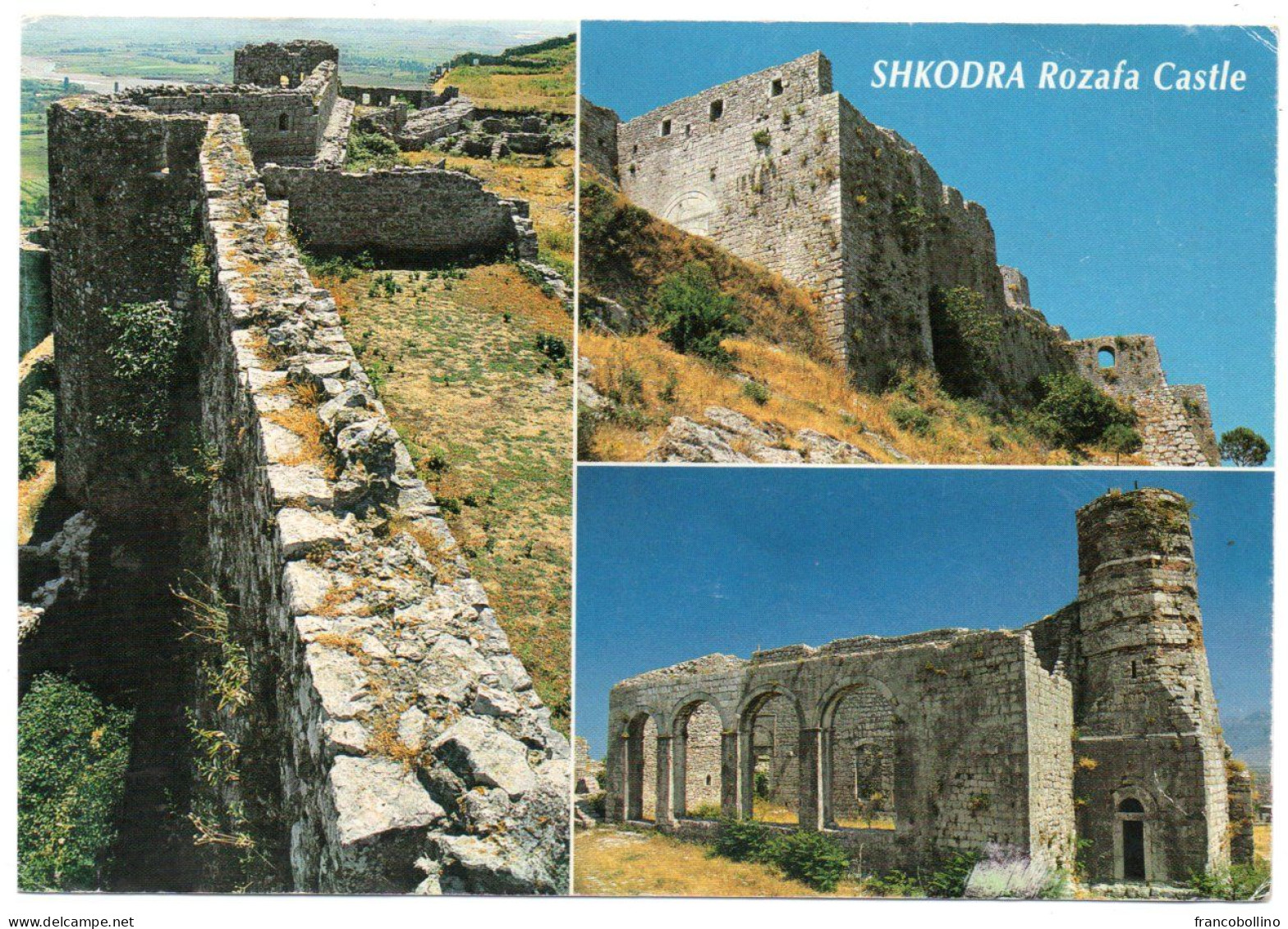 ALBANIA/SHQIPERIA -VIEW OF SHKODRA ROZAFA CASTLE / THEMATIC STAMP-FLAG / VAU I DEJES CANCEL 2008 - Albanie