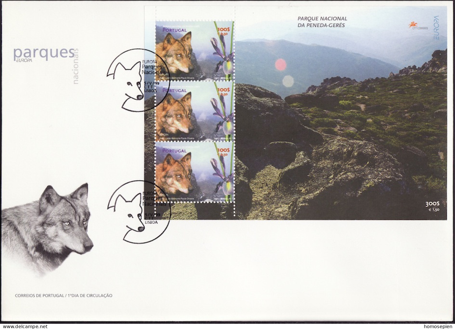 Europa CEPT 1999 Portugal FDC Y&T N°BF154 - Michel N°B150 - 100e EUROPA - 1999