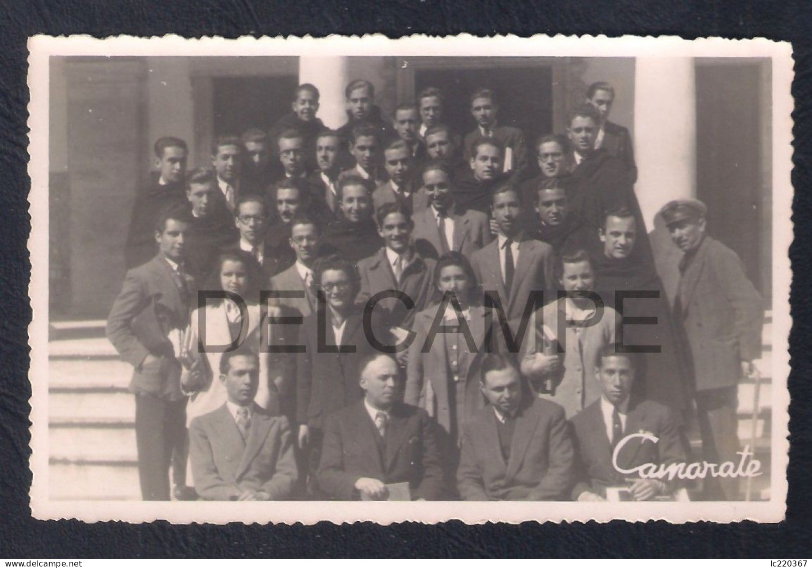 REAL PHOTO POSTCARD PORTUGAL EVORA - ESTUDANTES DA UNIVERSIDADE - 1945 - AUTOGRAFADA COM AS ASSINATURAS DOS ESTUDANTES - Evora