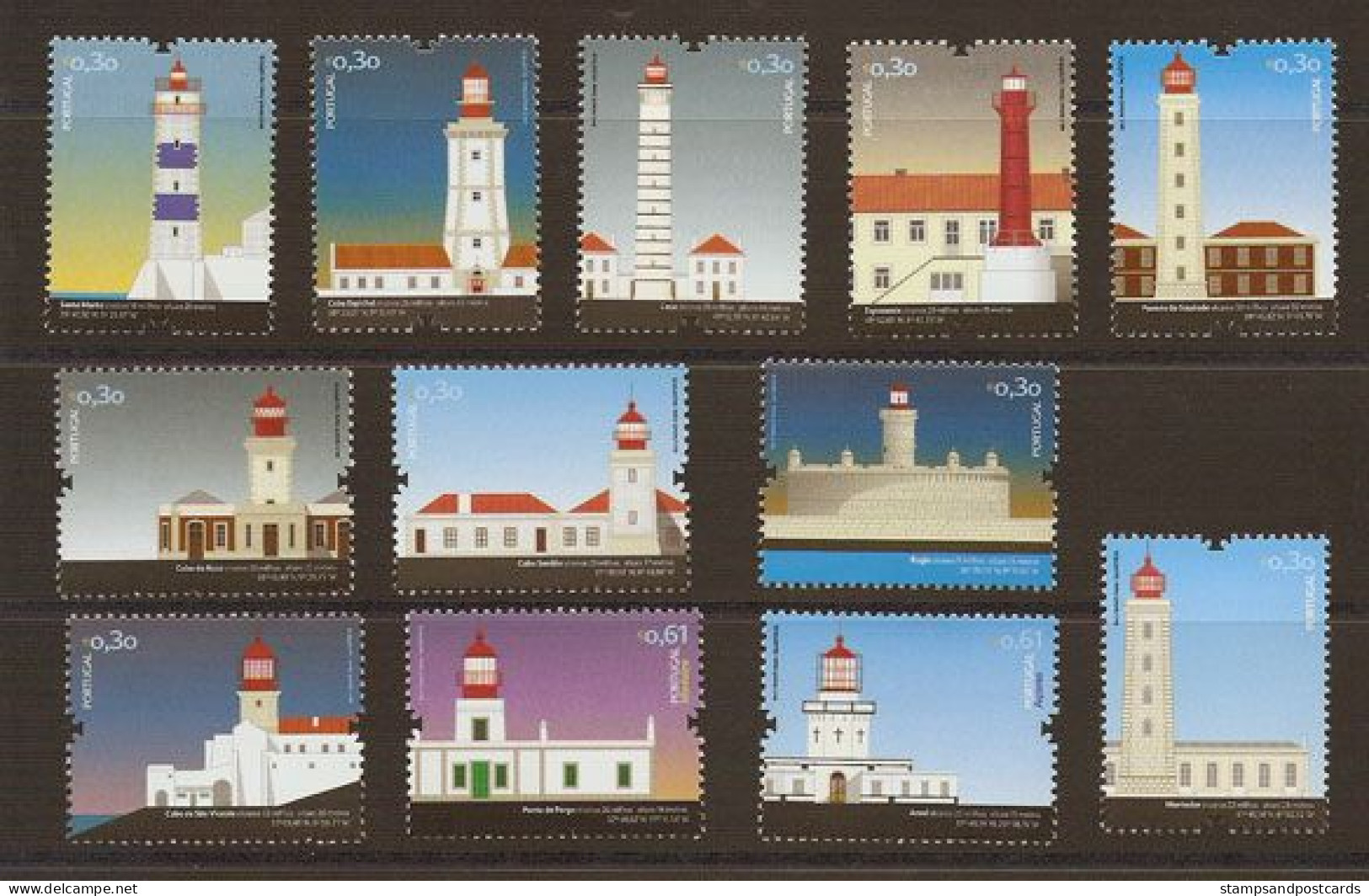 Portugal Phares Phare Brochure Officielle + Série 2008 ** Portugal Lighthouses Lighthouse Official Notice + Set 2008 ** - Faros