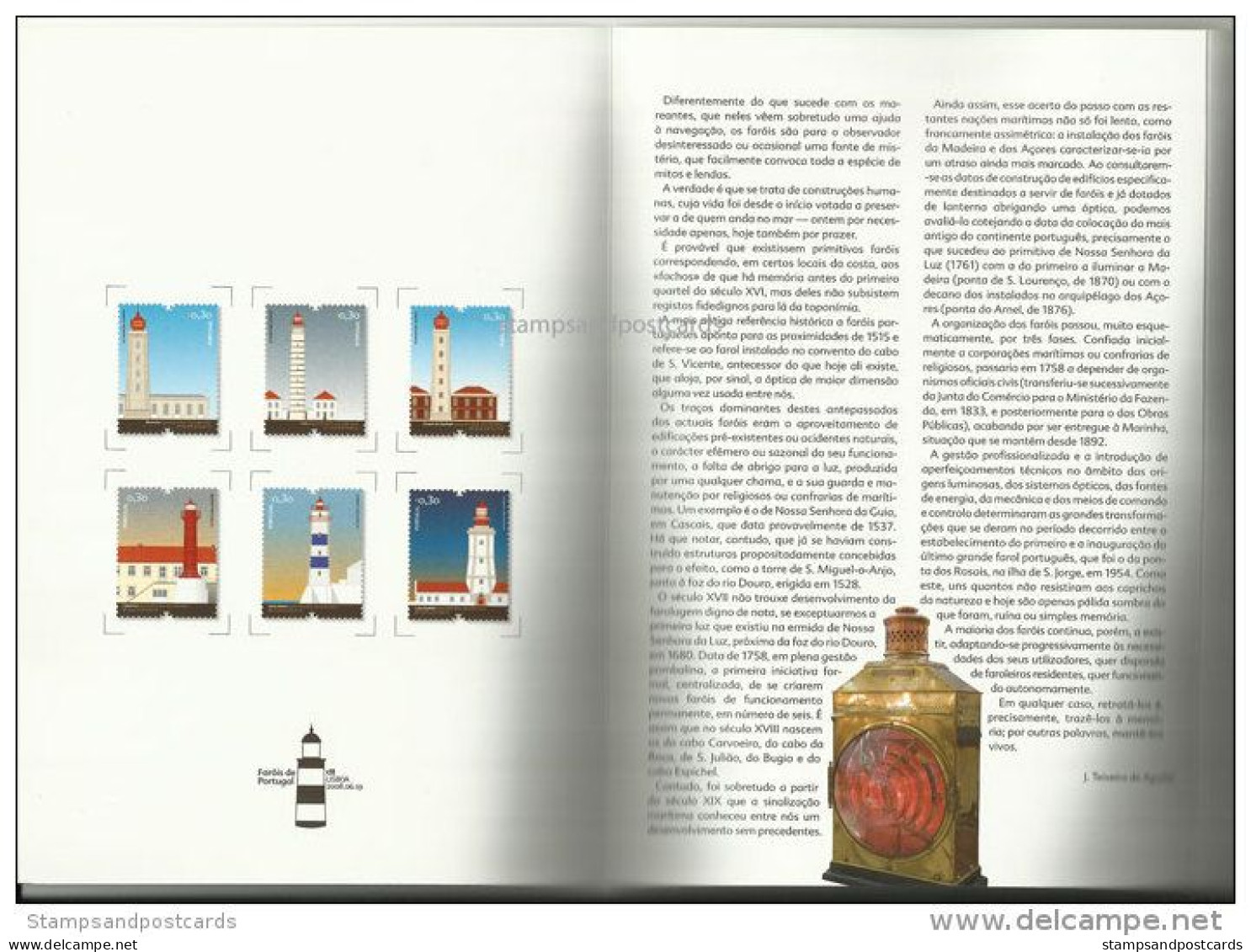 Portugal Phares Phare Brochure Officielle + Série 2008 ** Portugal Lighthouses Lighthouse Official Notice + Set 2008 ** - Faros