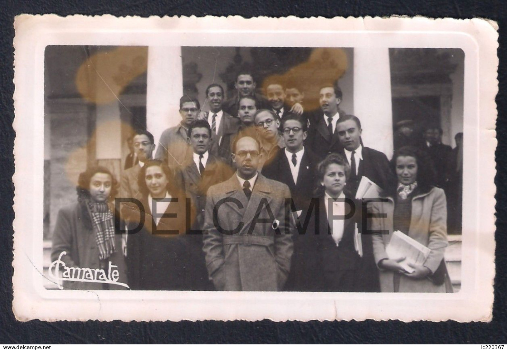 REAL PHOTO POSTCARD PORTUGAL EVORA - ESTUDANTES DA UNIVERSIDADE - 1945 - AUTOGRAFADA COM AS ASSINATURAS DOS ESTUDANTES - Evora