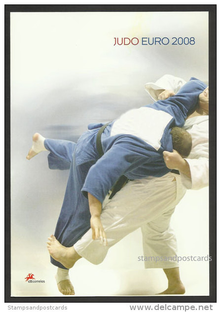 Portugal Judo Euro 2008 Brochure + Serie + Bloc ** Portugal Judo Euro 2008 Notice + Set + Souvenir Sheet ** - Judo