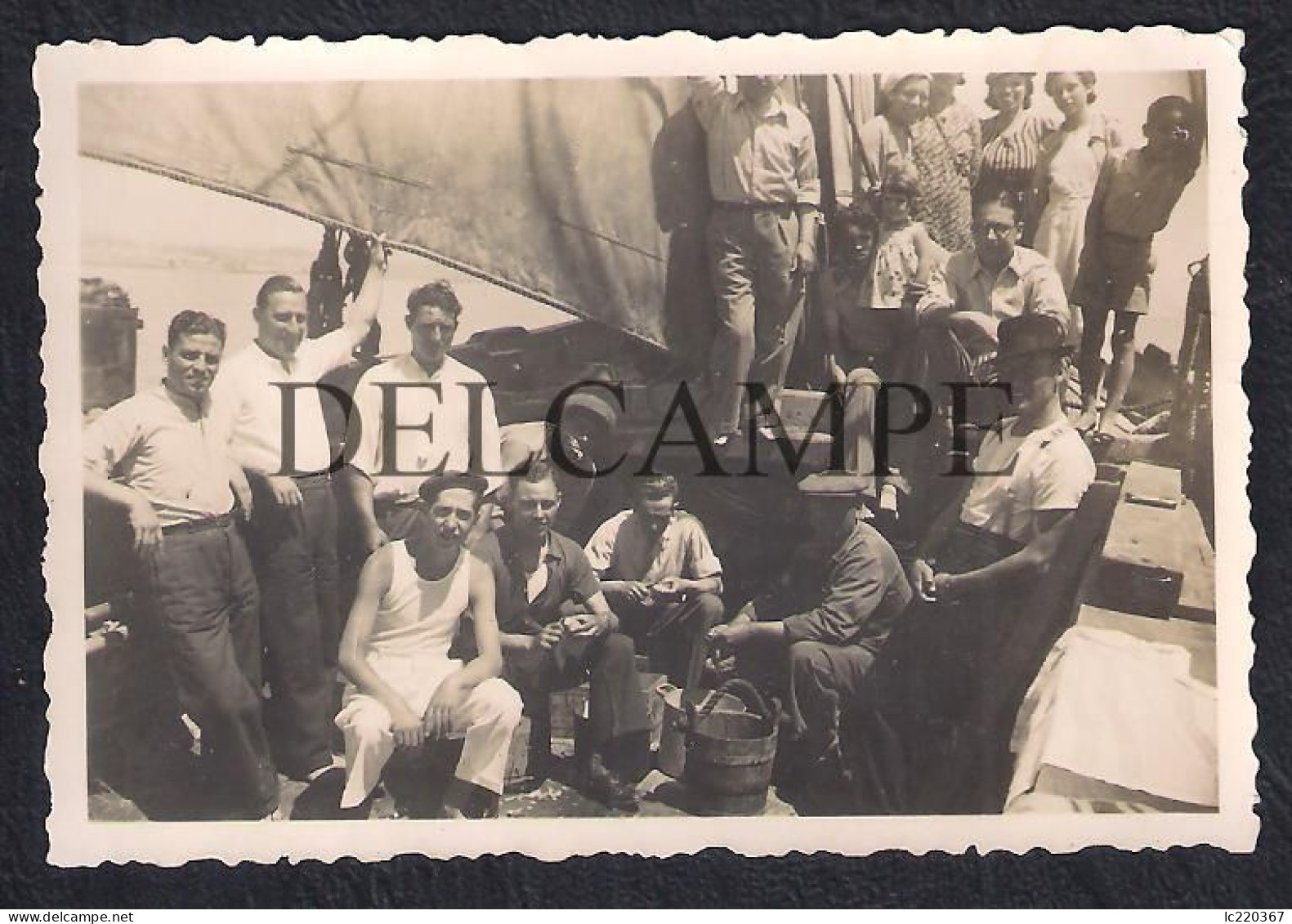 REAL PHOTO PORTUGAL - PASSEIO A VILA FRANCA DE XIRA EM BARCO 1938 - Santarem