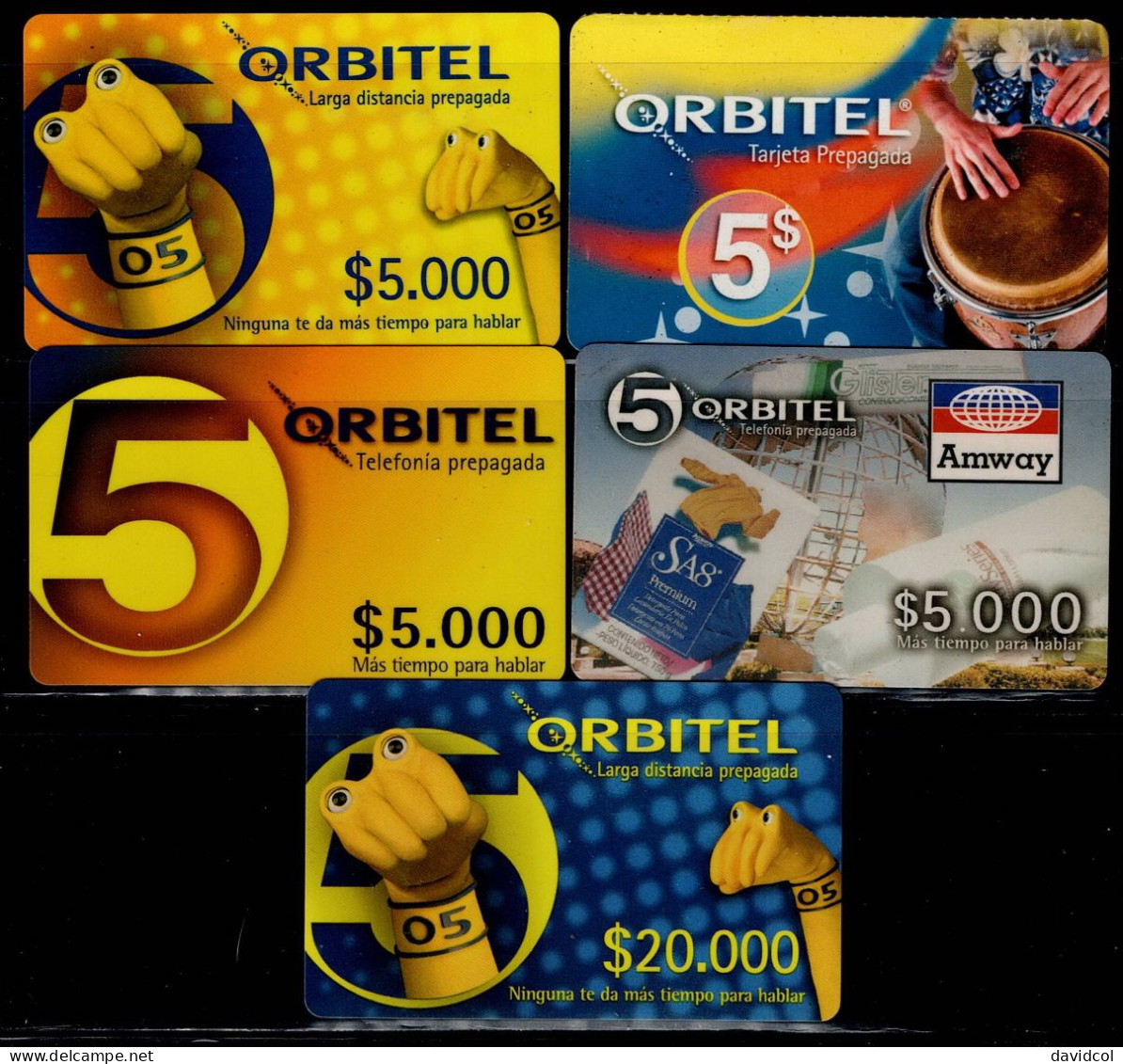 TT31-COLOMBIA PREPAID CARDS - 2003 - USED - ORBITEL - $5.000 - $20.000 - Kolumbien