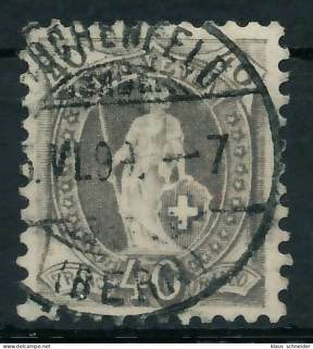 SCHWEIZ STEHENDE HELVETIA Nr 61YCb Zentrisch Gestempelt X6B630E - Used Stamps