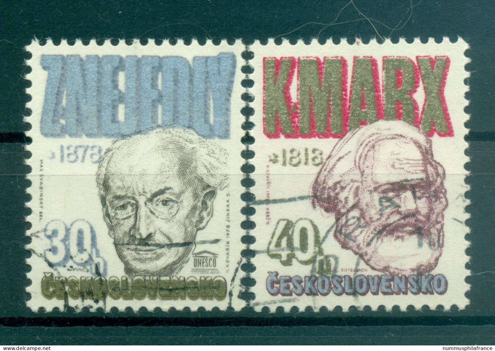 Tchécoslovaquie 1978 - Y & T N. 2254/55 - Anniversaires (Michel N. 2421/22) - Used Stamps