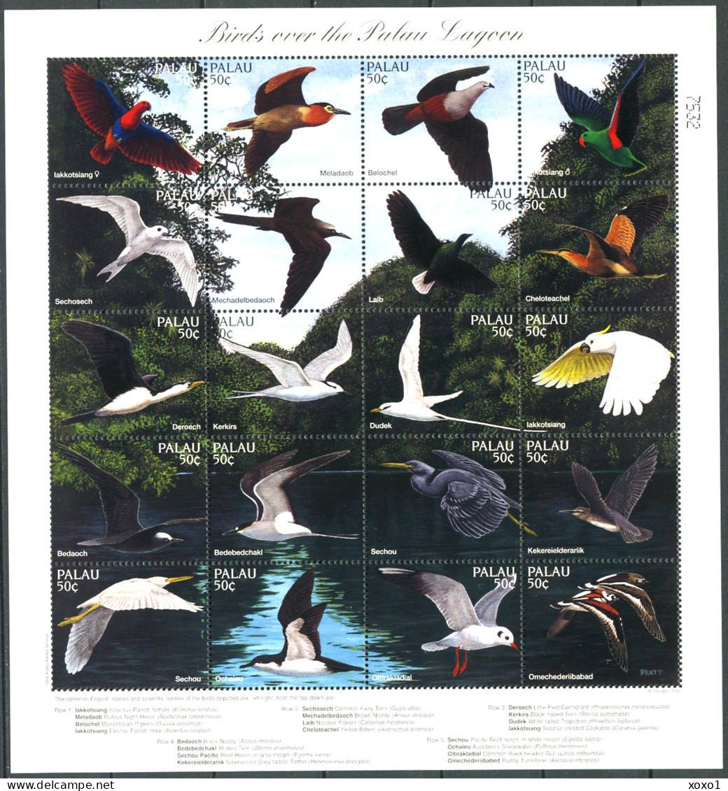 Palau 1996 MiNr. 1088 - 1107  Palau-Inseln    Birds Vögel    M\sh   MNH** 35.00 € - Palau