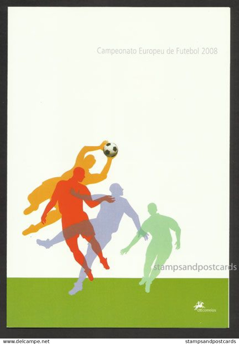 Portugal Autriche Austria Euro 2008 UEFA Coupe D'Europe De Football Brochure + Timbres + Bloc Europe Soccer Cup FDC - Championnat D'Europe (UEFA)