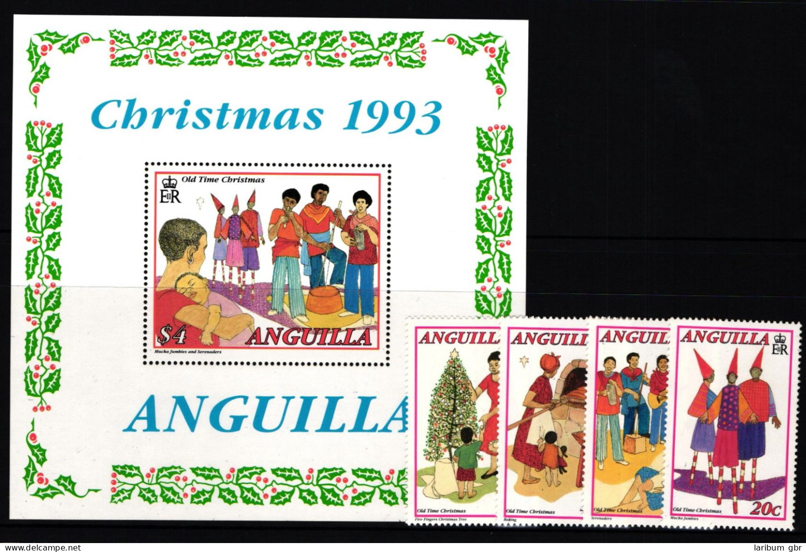 Anguilla 914-917 Und Block 98 Postfrisch Weihnachten #II416 - Anguilla (1968-...)