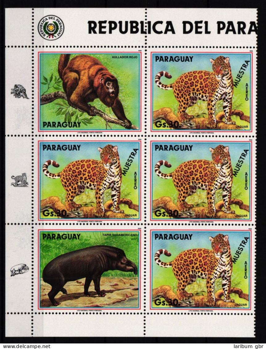 Paraguay 4455 Postfrisch Zusammendruckbogen Mit Zierfeldern Und Aufdruck #JH274 - Paraguay