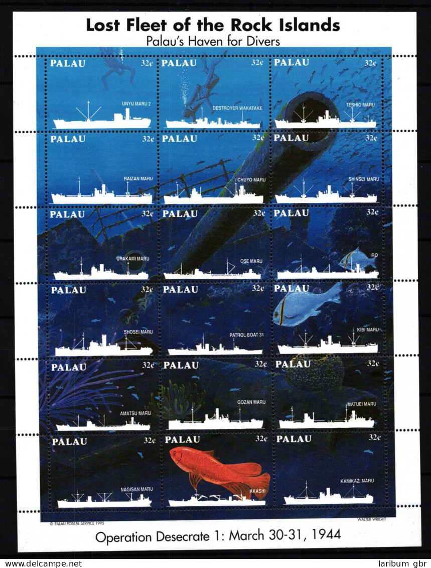 Palau Inseln 868-885 Postfrisch Kleinbogen / Schiffe #JH405 - Palau