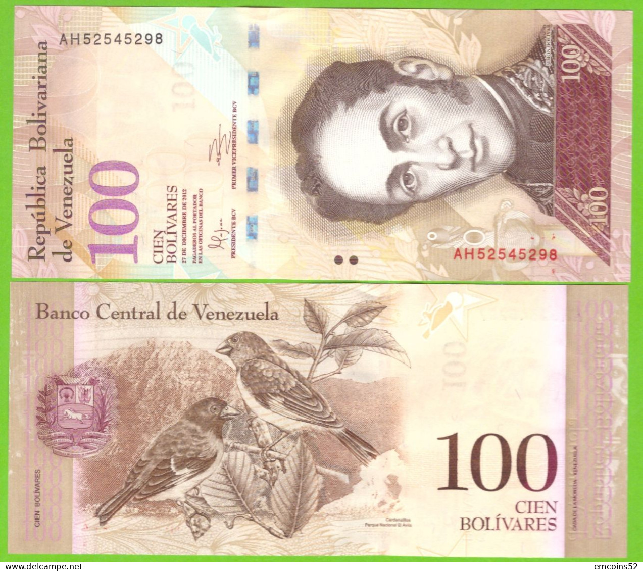 VENEZUELA 1000 BOLIVARES 1998 P-79 UNC - Venezuela