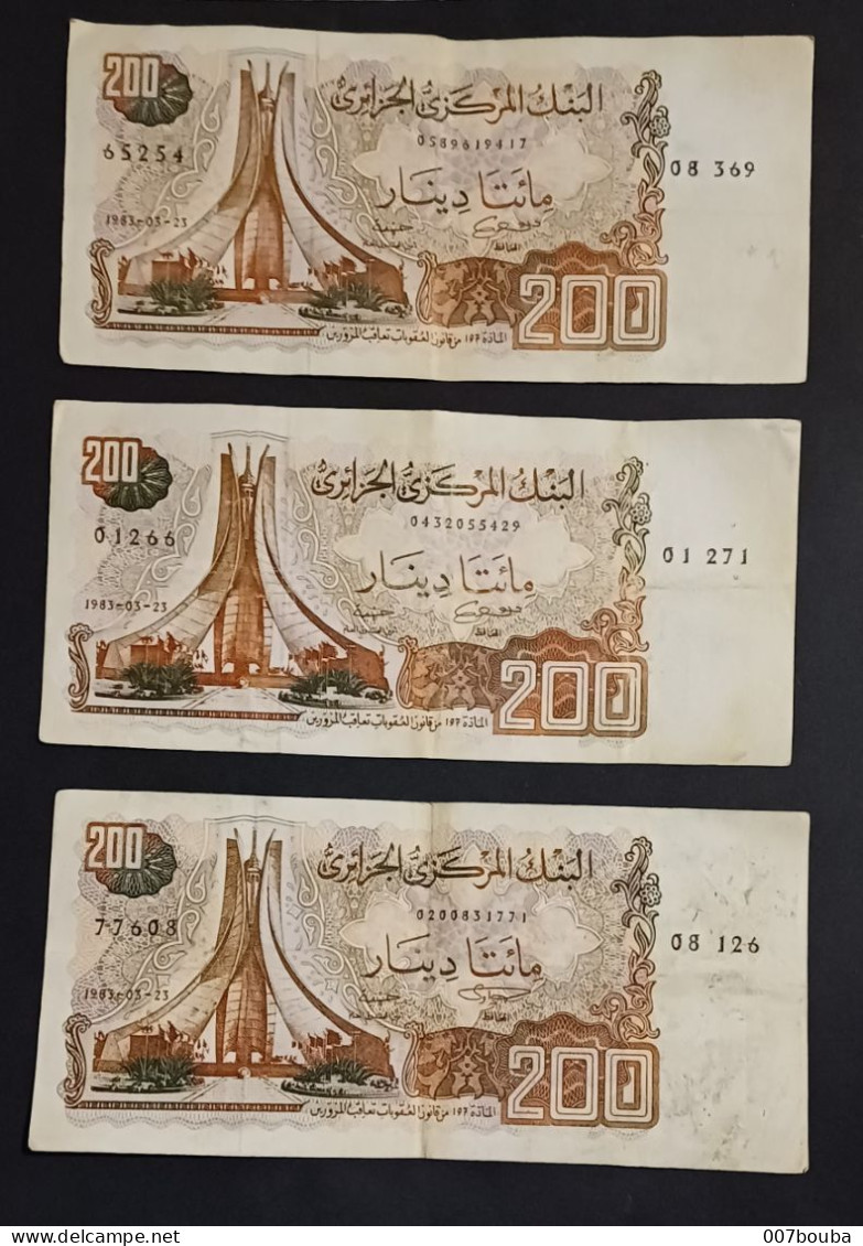 ALGÉRIE/ 5x 200 DINARS - Argelia