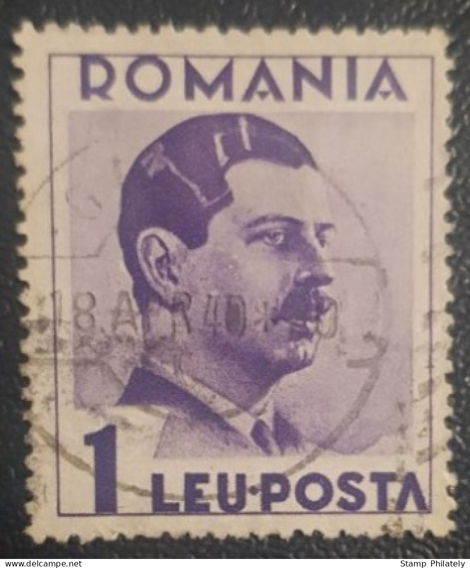 Romania 1L Used Stamp King Carol - Used Stamps