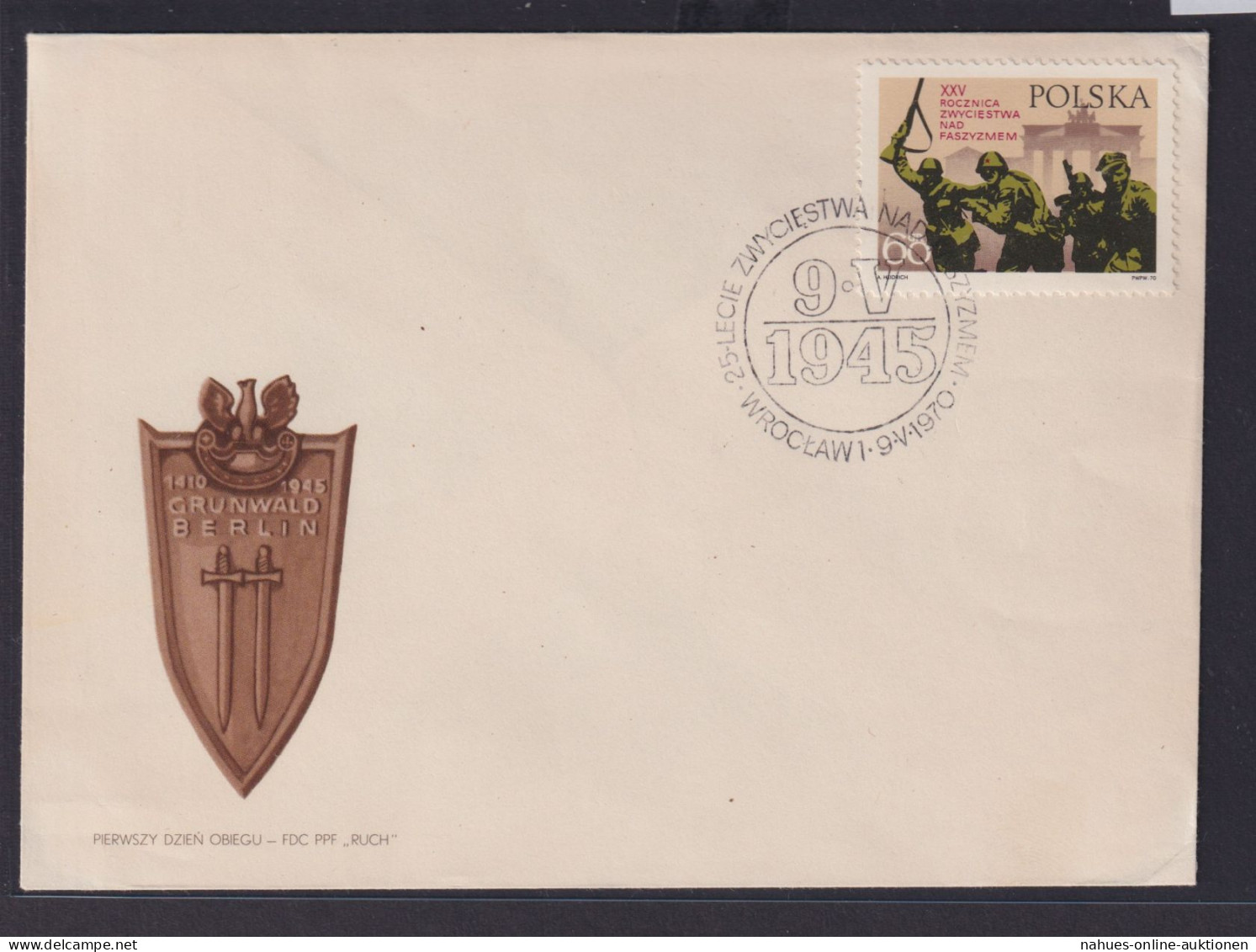 Briefmarken Europa Polen Brief Gedenken 1945 Berlin Grunewald - Covers & Documents