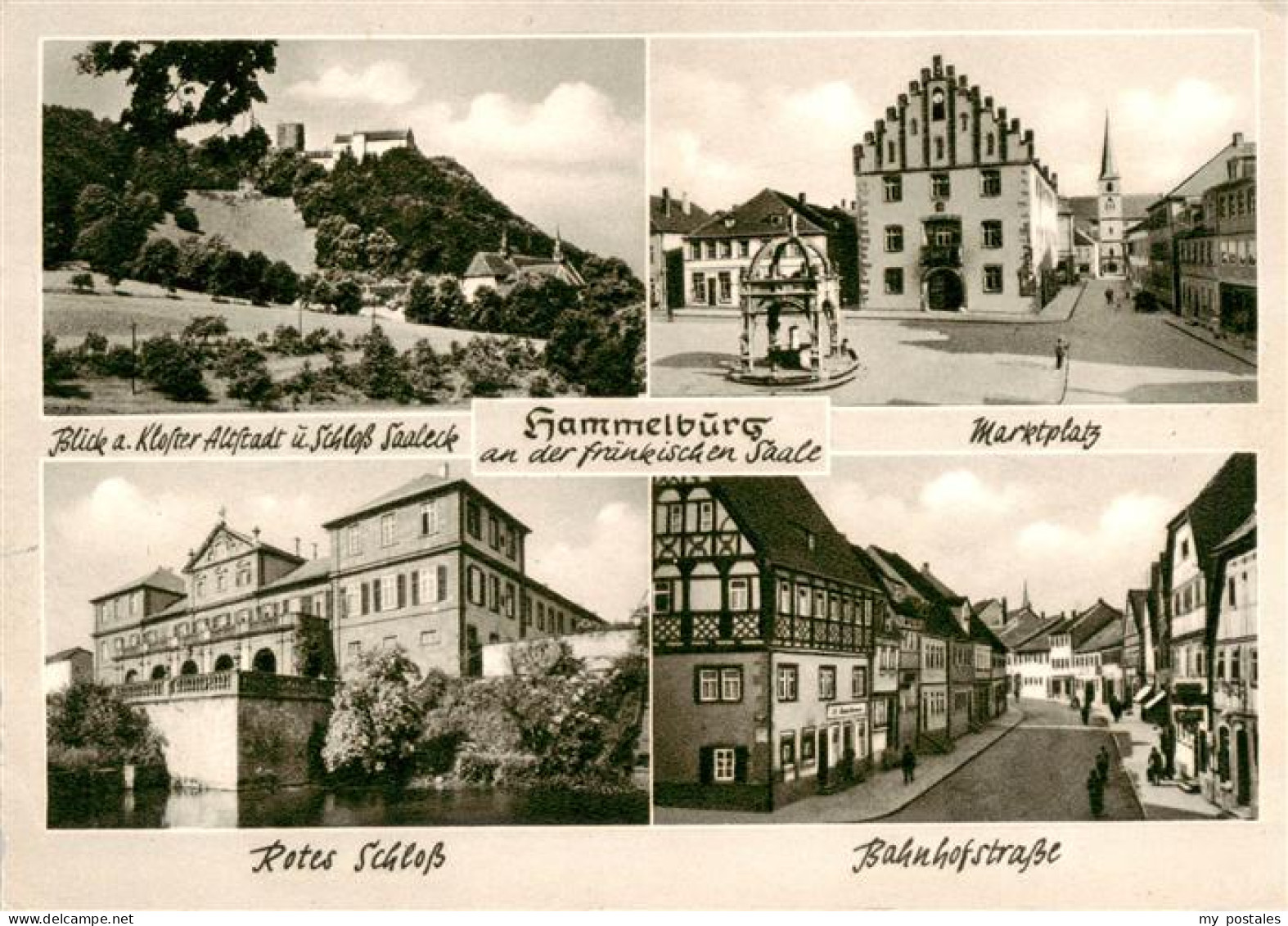 73883324 Hammelburg Blick Auf Kloster Altstadt Und Schloss Saaleck Marktplatz Ro - Hammelburg