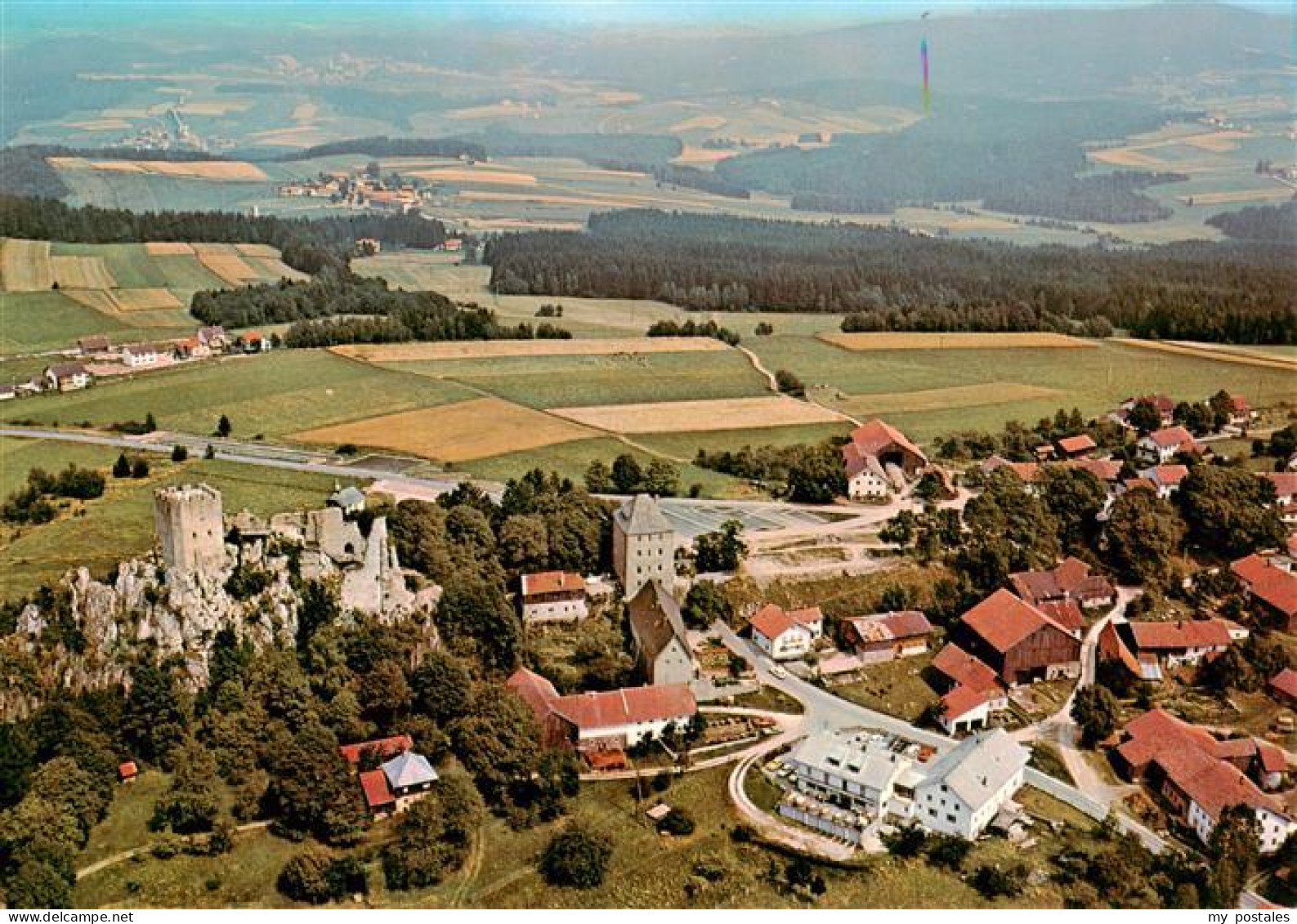 73883277 Weissenstein Regen Fliegeraufnahme Mit Burgruine Weissenstein Regen - Regen