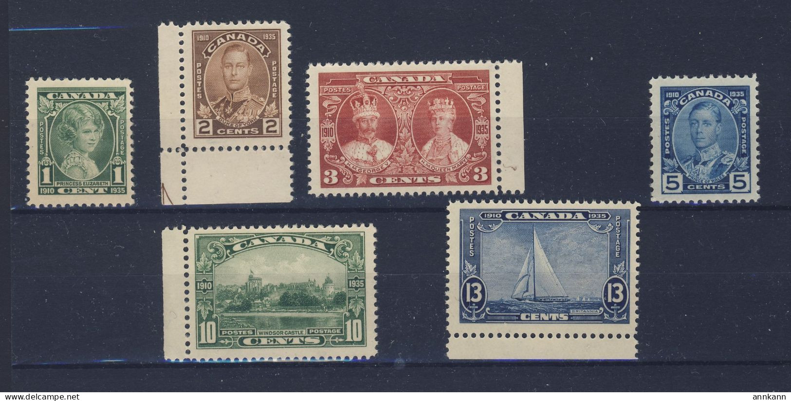 6x Canada MNH VF Stamps #211-1c To 216-13c Yacht All MNH VF Guide Value = $52.50 - Neufs