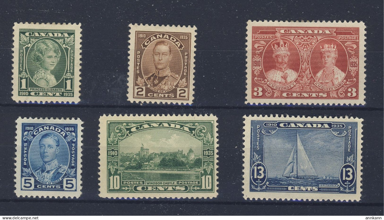 6x Canada Stamps; #211 To 214 MH VF 215-216-MNH VF Guide Value = $47.00 - Neufs