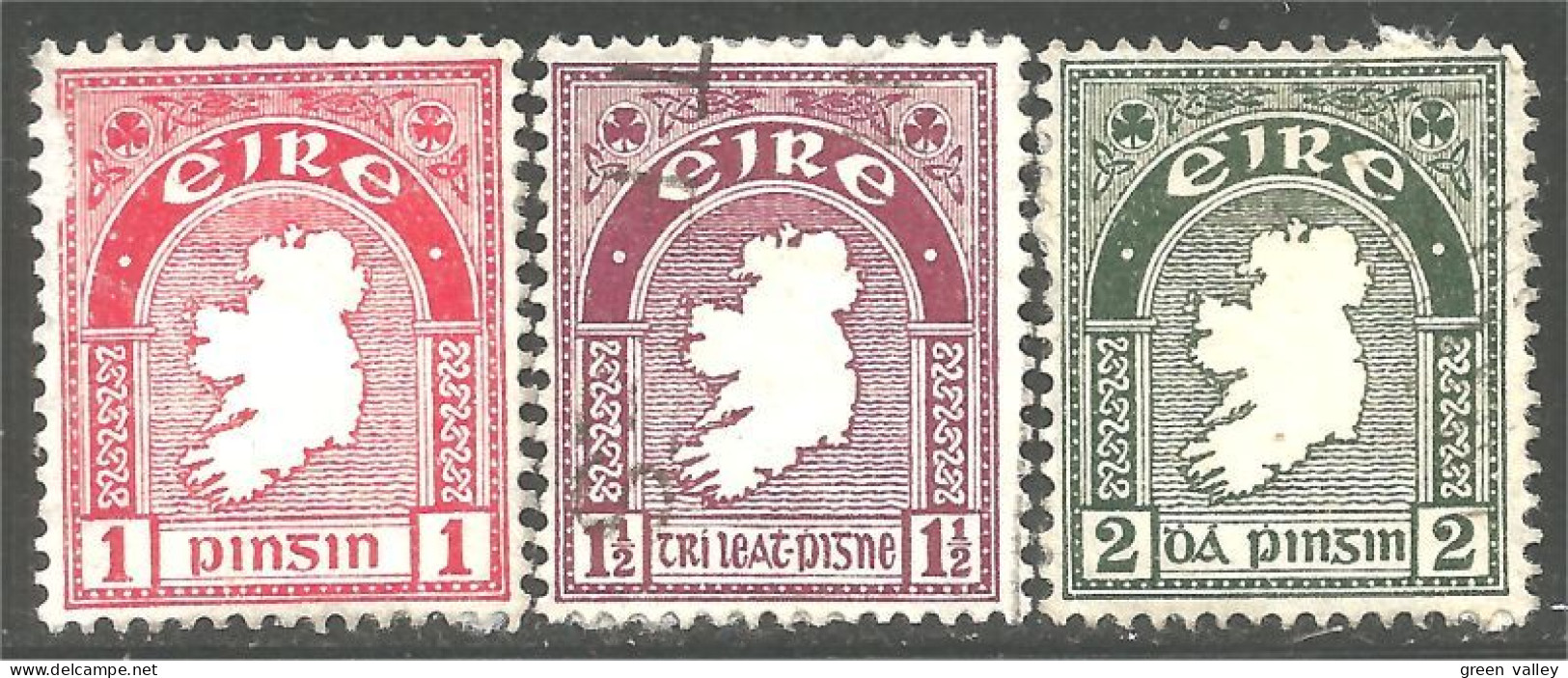 510 Ireland 1922 Map Carte (IRL-112) - Used Stamps