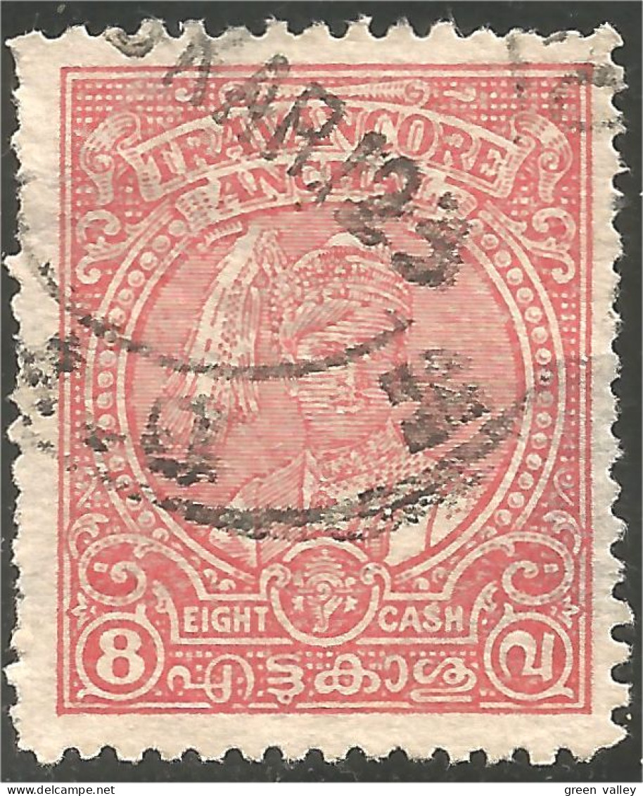 505 Inde Travancore Anchel Maharaja 8ca Rose (INS-244) - Travancore