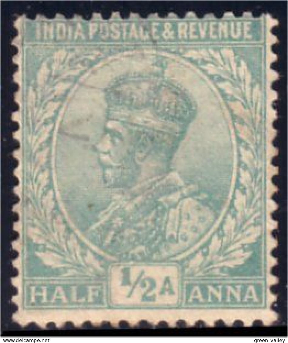 504 Inde East 1/2 A Blue Green (IND-3) - 1882-1901 Empire