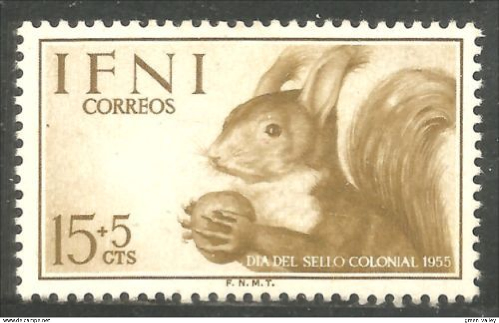 502 Ifni Nut Noix Noisette Nutz Ecureuil Squirrel Scoiattolo Ardilla Eichhörnchen Eekhoorn MH * Neuf (IFN-16) - Rongeurs