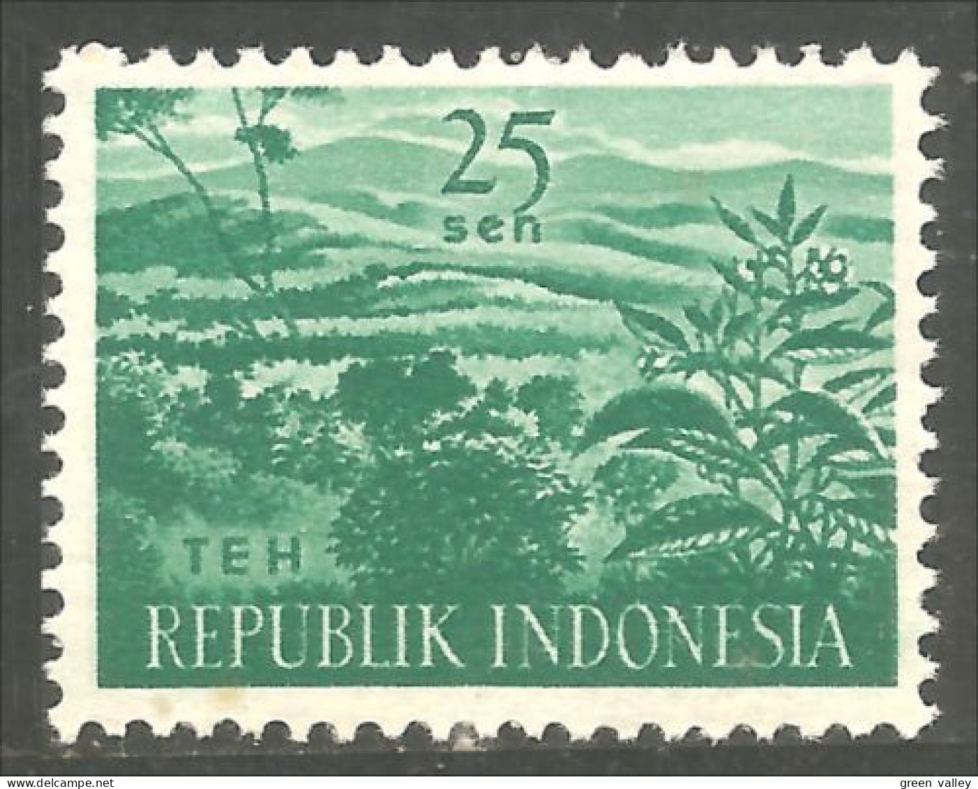 500 Indonesia Tea Plantation Thé MNH ** Neuf SC (IDS-164b) - Autres & Non Classés