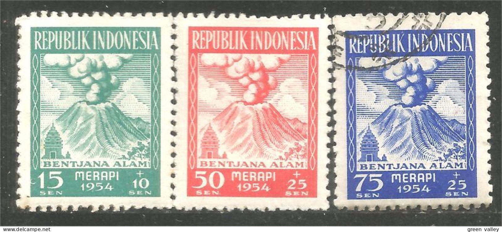 500 Indonesia 1954 Volcan Merapi Eruption Volcano *-**-O (IDS-144) - Vulkanen
