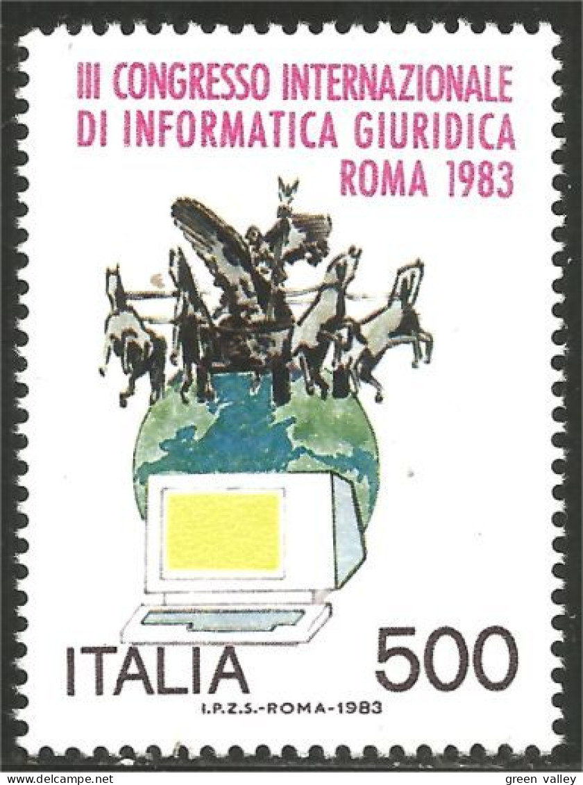 520 Italy Cheval Chevaux Horses Computer Ordinateur MNH ** Neuf SC (ITA-205) - Computers