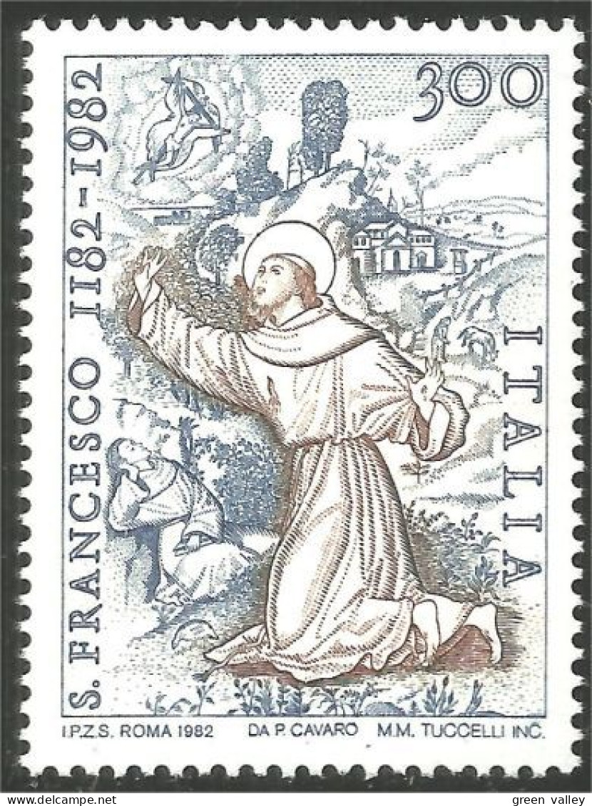 520 Italy St Francis Assisi François Assises Tableau Cavaro Painting MNH ** Neuf SC (ITA-191c) - Cristianismo