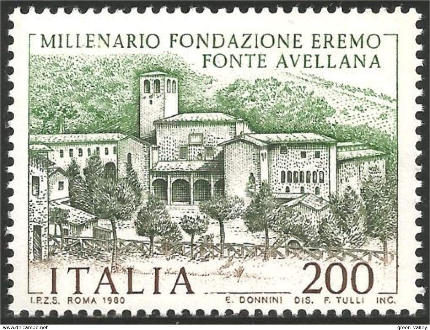 520 Italy Millénaire Monastère Fonte Avellana Monastery Millenium MNH ** Neuf SC (ITA-174c) - Monumenti