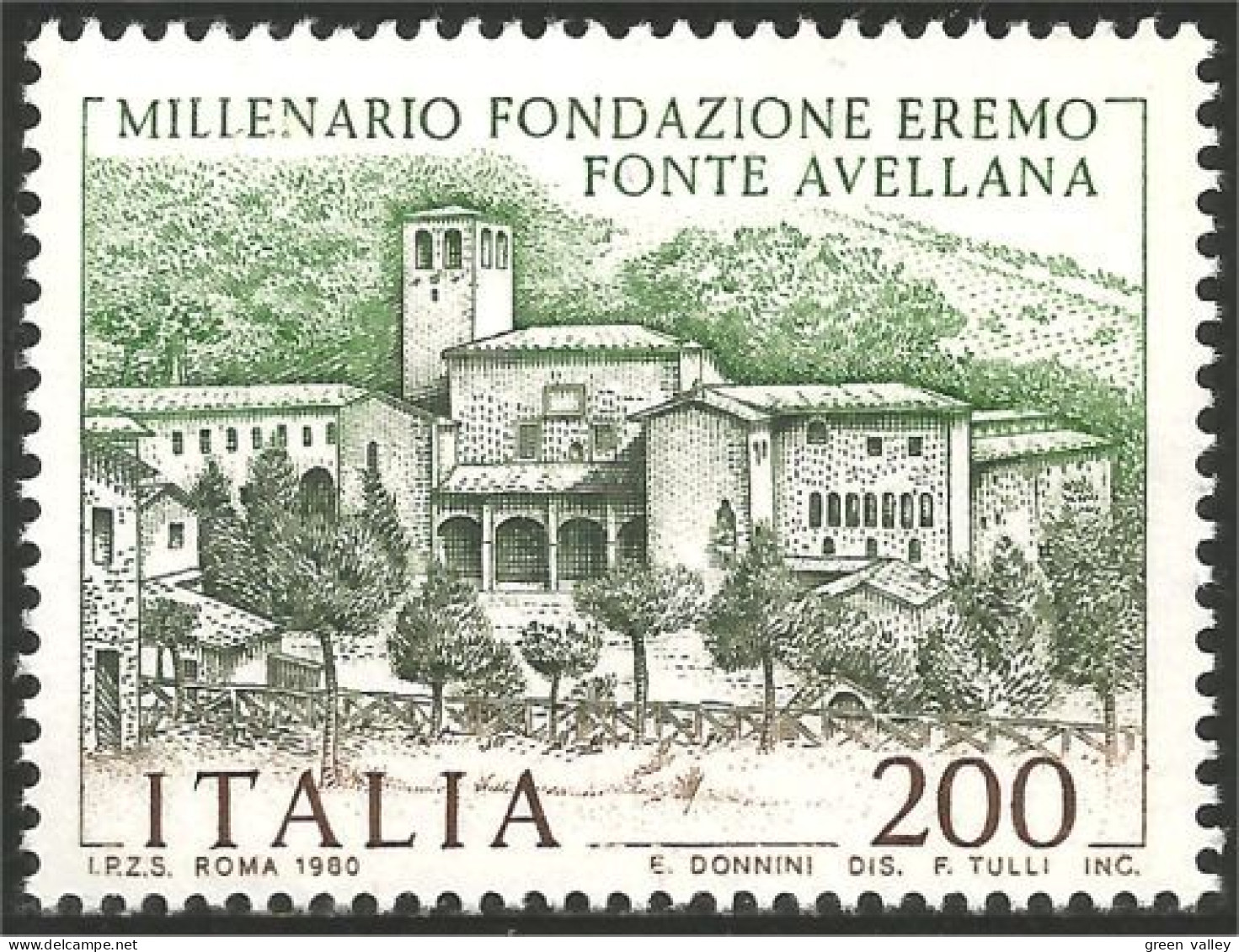 520 Italy Millénaire Monastère Fonte Avellana Monastery Millenium MNH ** Neuf SC (ITA-174b) - Abbayes & Monastères