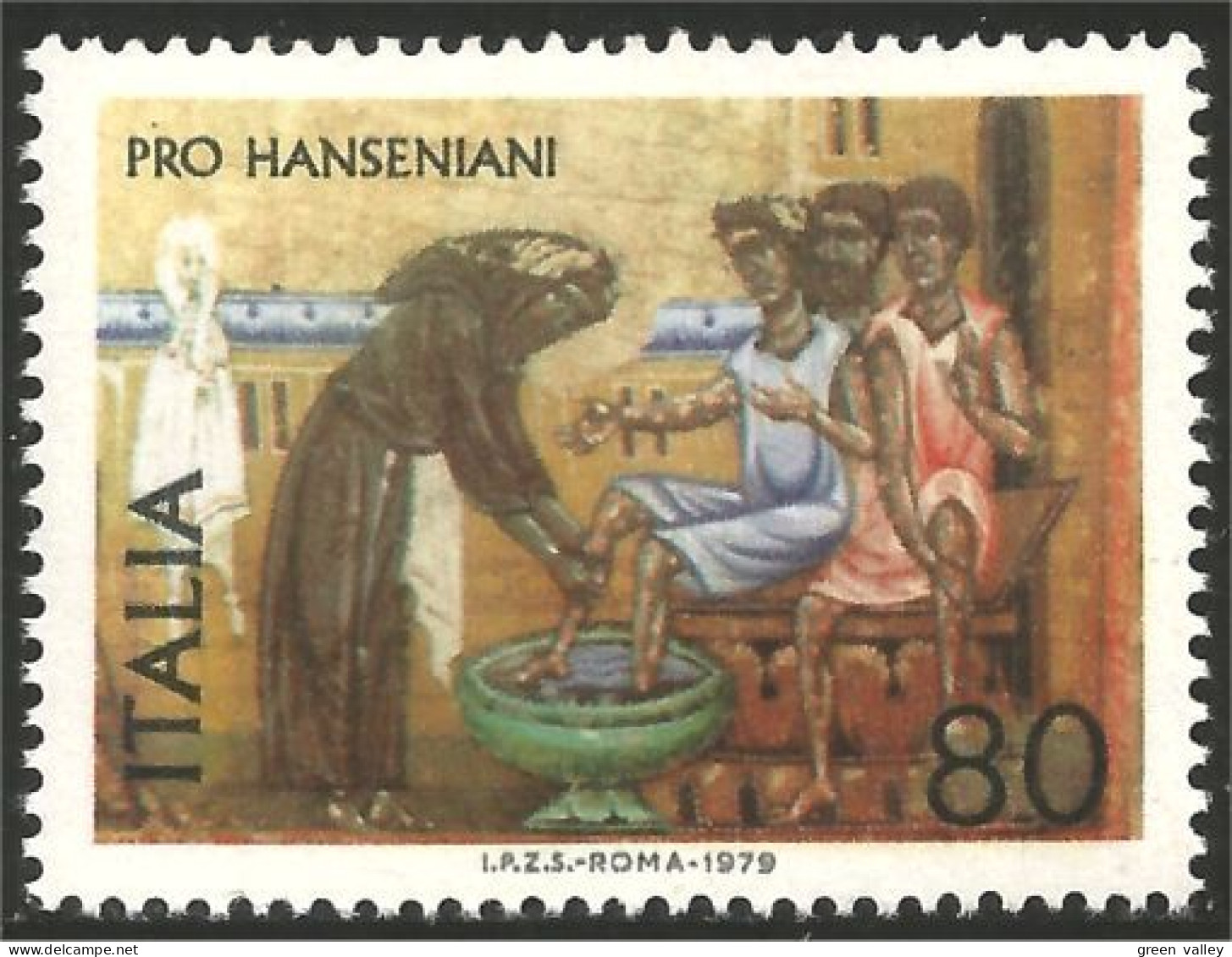 520 Italy Tableau St Francis Francois Lepers Lépreux Painting MNH ** Neuf SC (ITA-169a) - 1971-80: Neufs