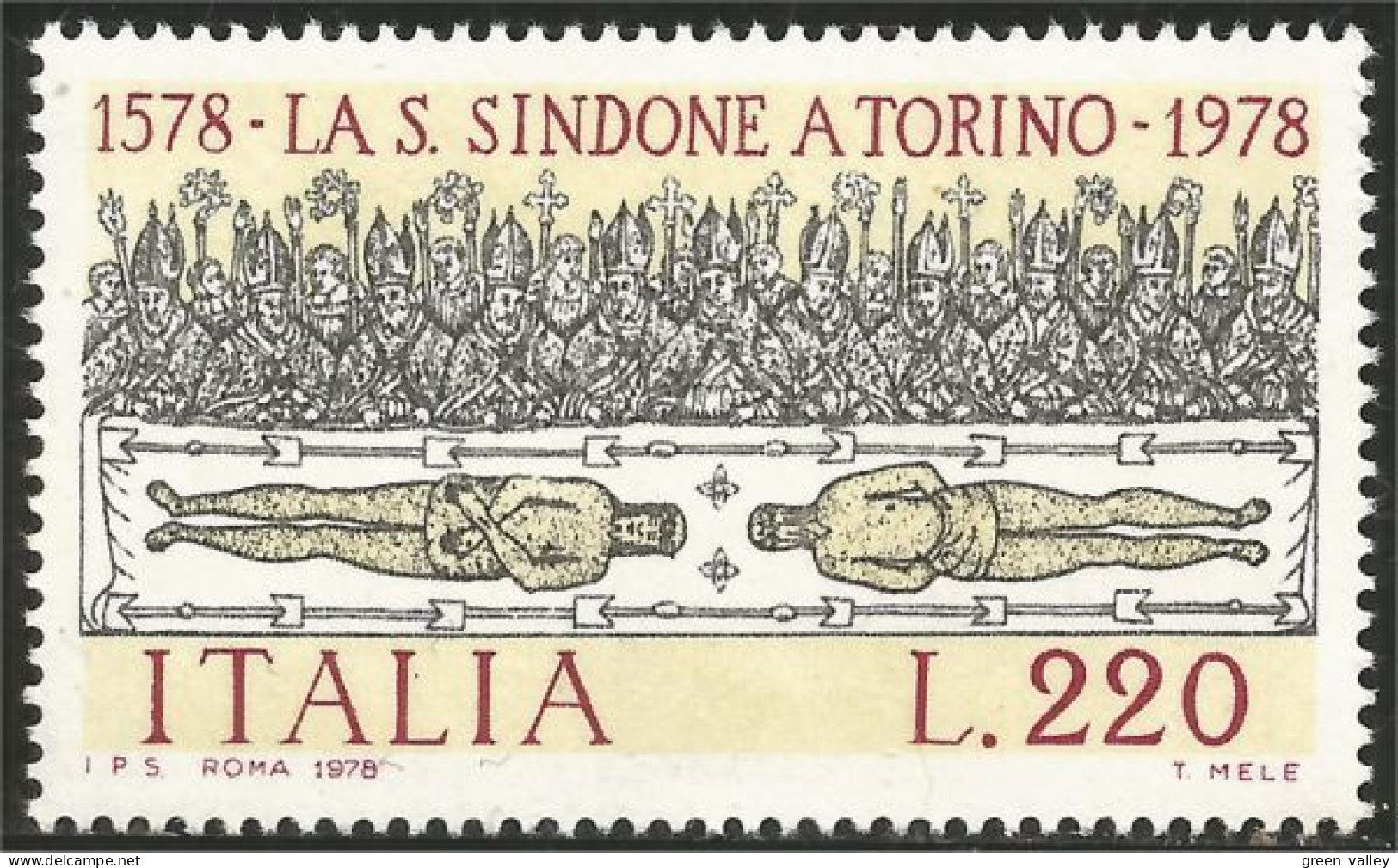 520 Italy Sindone Saint Suaire Holy Shroud Turin Torino MNH ** Neuf SC (ITA-166c) - Cristianismo