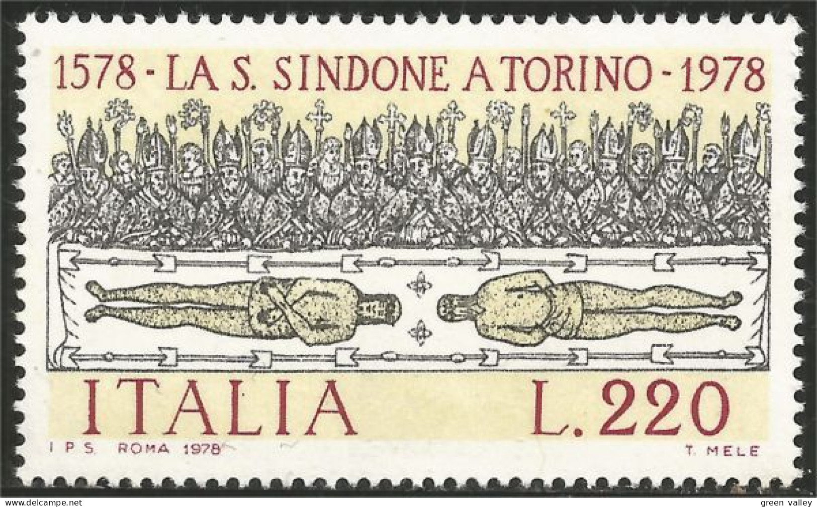 520 Italy Sindone Saint Suaire Holy Shroud Turin Torino MNH ** Neuf SC (ITA-166a) - 1971-80: Neufs