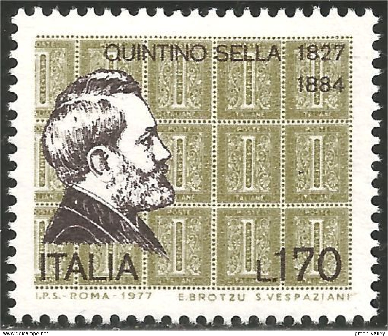 520 Italy Quintino Sella MNH ** Neuf SC (ITA-163a) - 1971-80: Neufs
