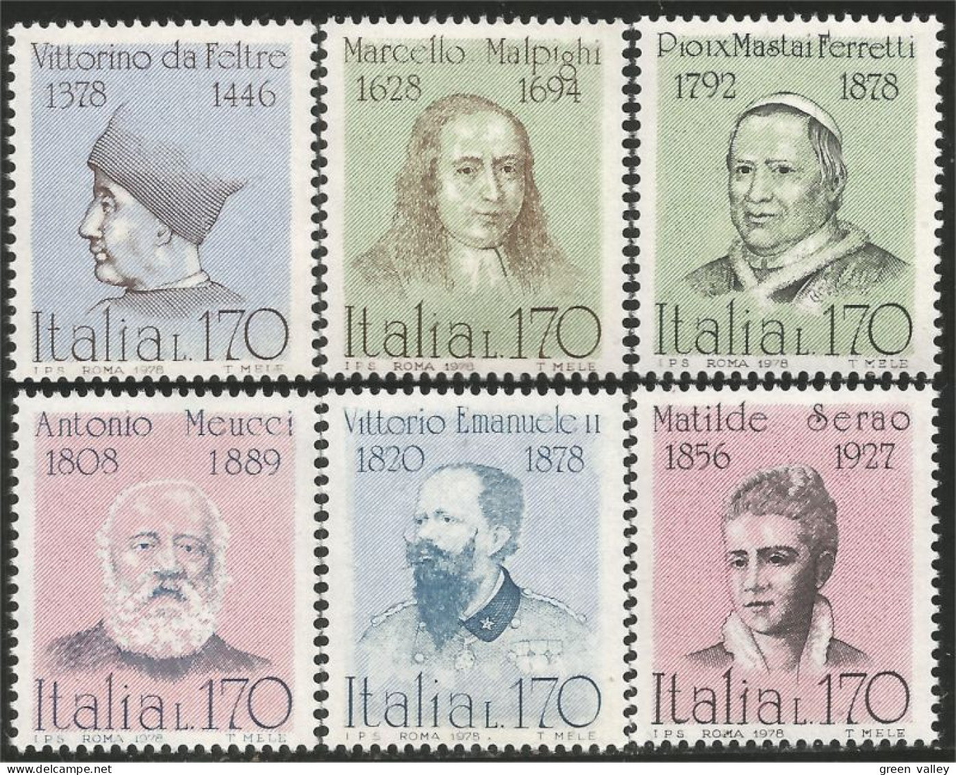 520 Italy Famous Italians Italiens Célèbres MNH ** Neuf SC (ITA-165a) - 1971-80: Neufs