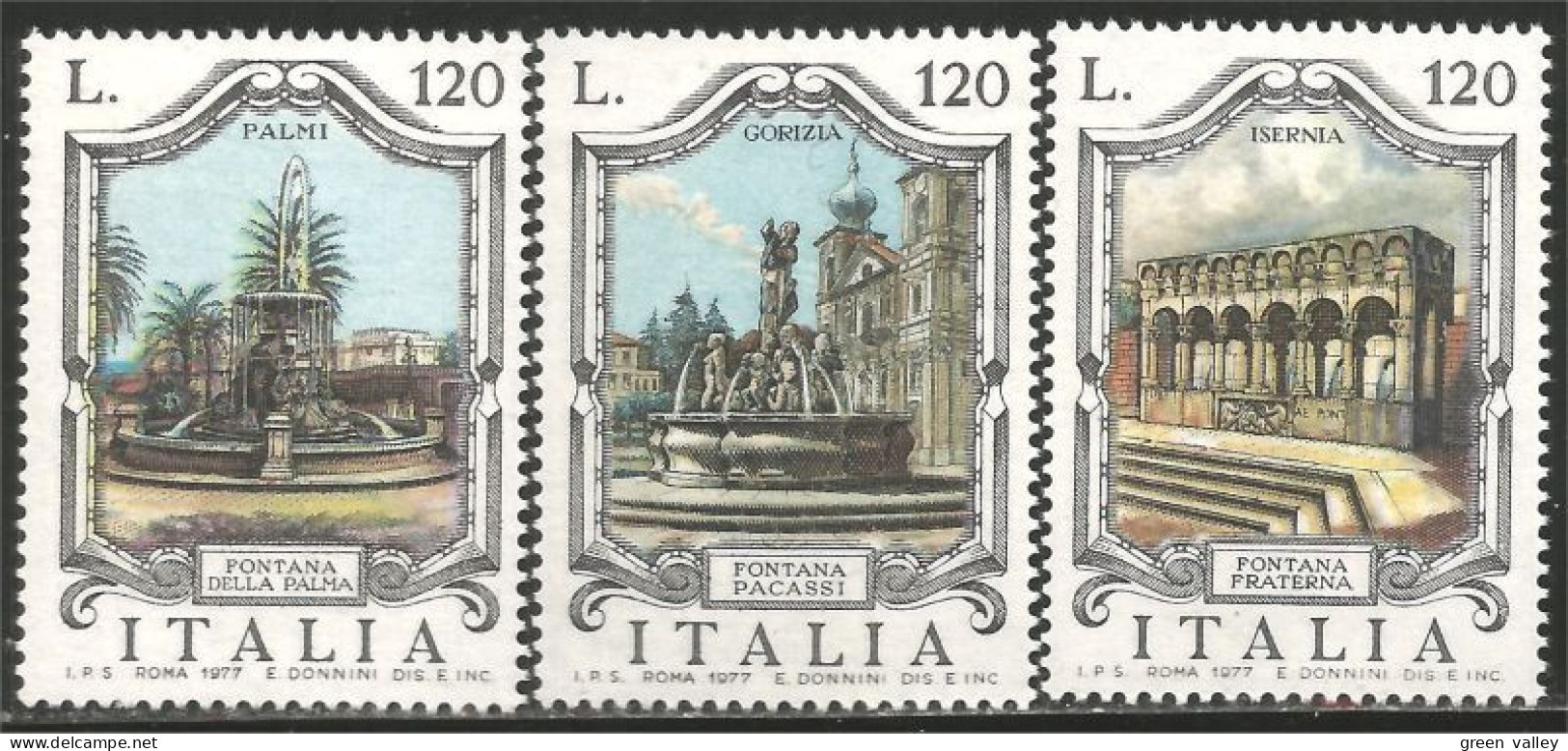 520 Italy 1977 Fontaines Fountains Fontanas MNH ** Neuf SC (ITA-162a) - 1971-80:  Nuovi