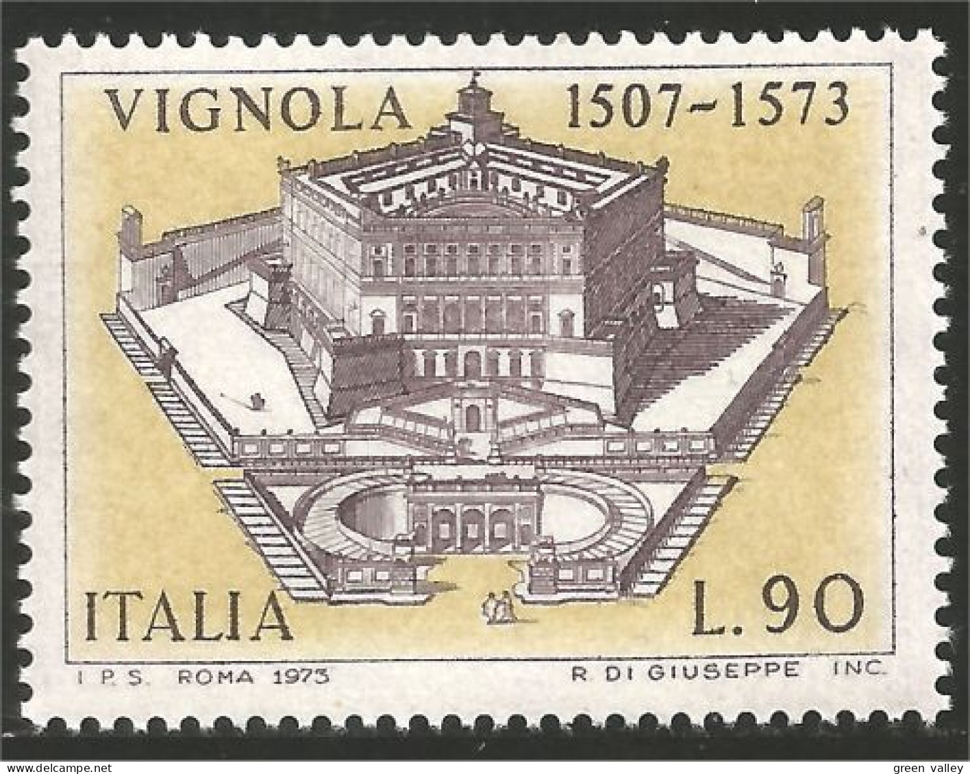 520 Italy Palazzo Farnese By Vignola Architecte MNH ** Neuf SC (ITA-133a) - 1971-80: Neufs