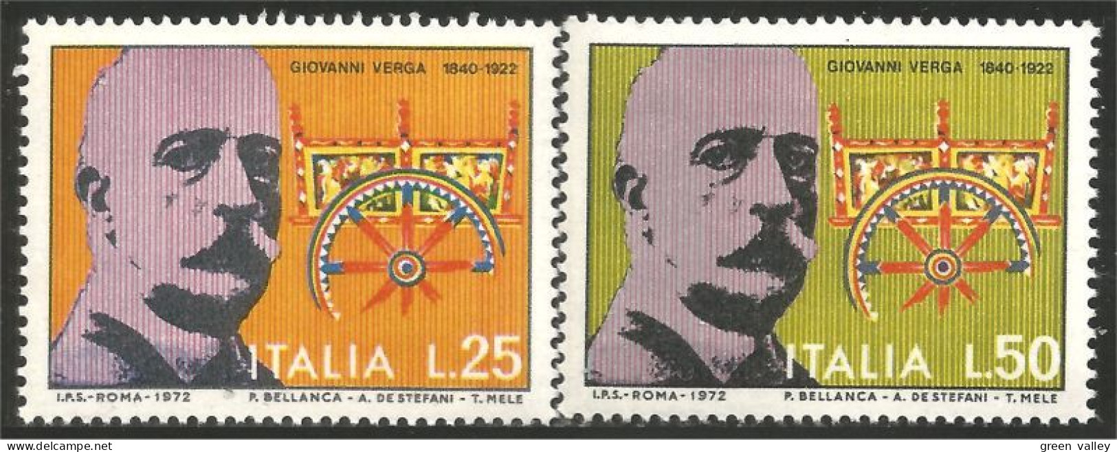 520 Italy Giovanni Verga Writer Ecrivain Playwright Theatre MNH ** Neuf SC (ITA-119c) - Teatro