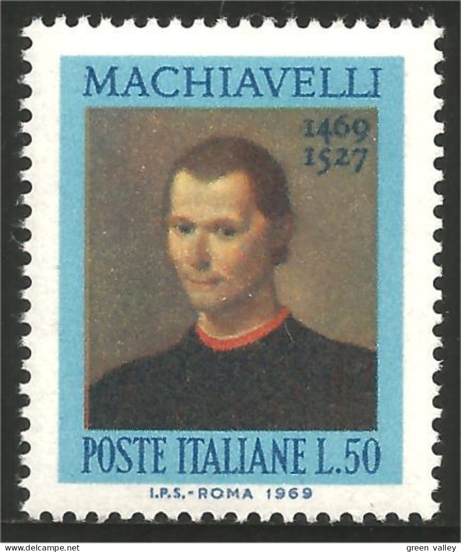 520 Italy Niccolo Machiavelli Machiavel Ecrivain Writer MNH ** Neuf SC (ITA-114b) - 1961-70: Mint/hinged