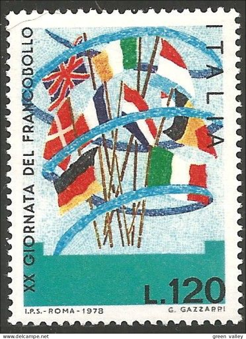 520 Italy Drapeaux Flags Stamp Day Journée Timbre MNH ** Neuf SC (ITA-85) - Briefmarken