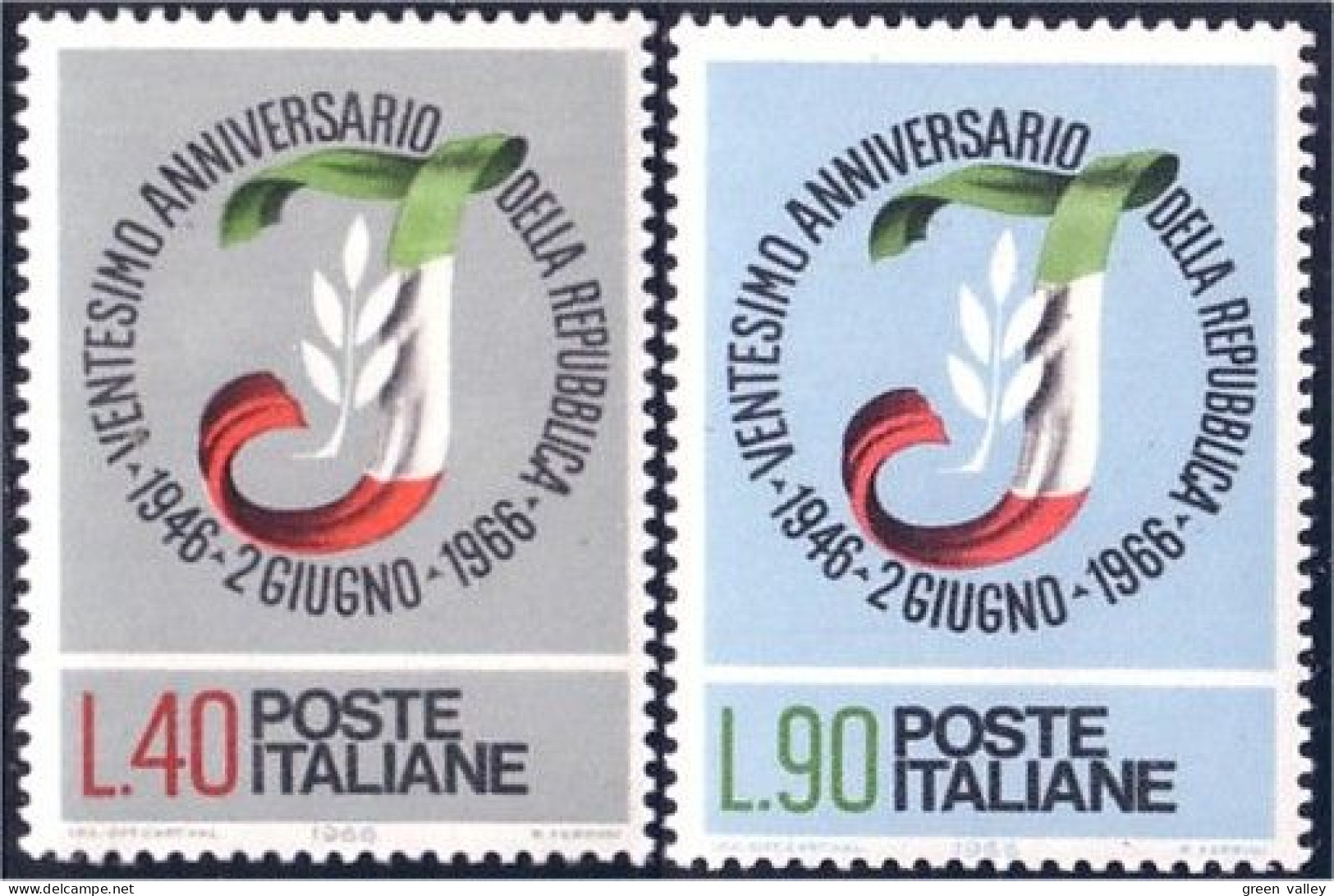 520 Italy Drapeau Italyn Italian Flag MNH ** Neuf SC (ITA-45b) - Briefmarken