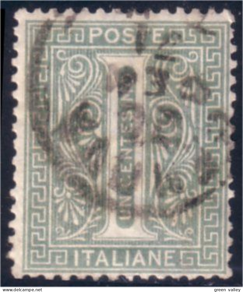 520 Italy 1c Gray Green 1863 Oblit 1872 (ITA-9) - Oblitérés