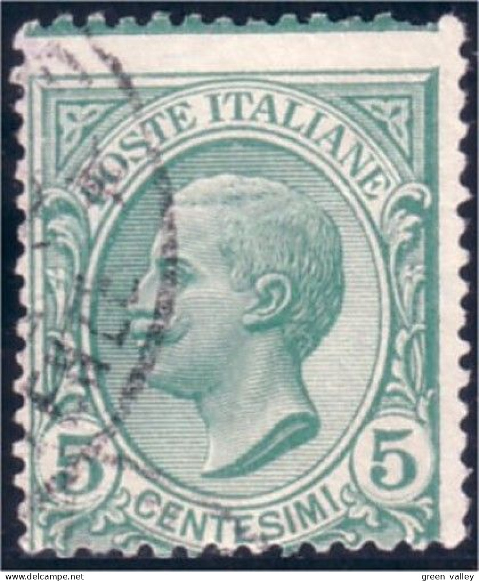 520 Italy 1906 5c Vert Misperforated (ITA-19) - Oblitérés