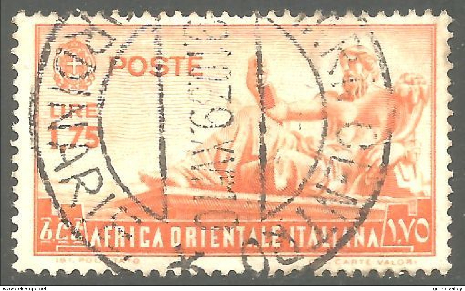 521 Africa Orientale Italiana 1938 Statue Nil Nile (ITC-151b) - Italienisch Ost-Afrika