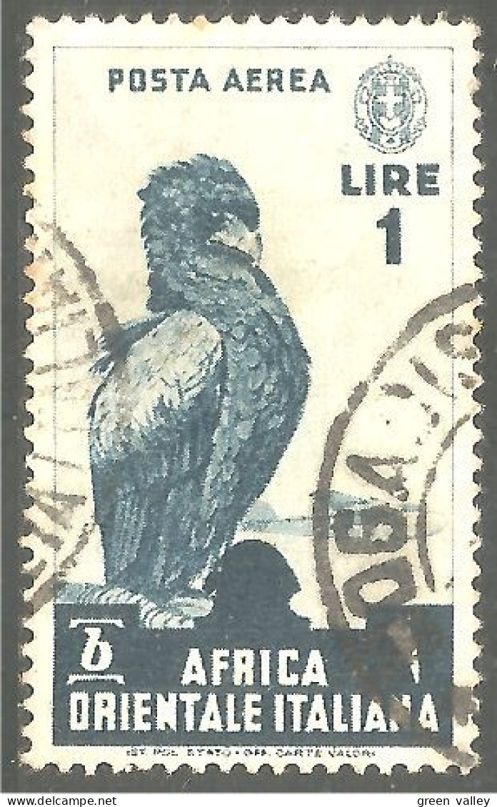 521 Africa Orientale Italiana 1938 Aigle Bateleur Eagle Ader (ITC-147b) - Africa Oriental Italiana